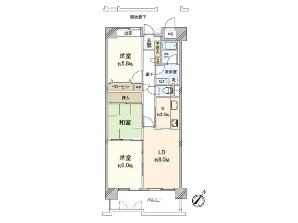 コープ野村新井口 間取図(平面図) 間取図(平面図)