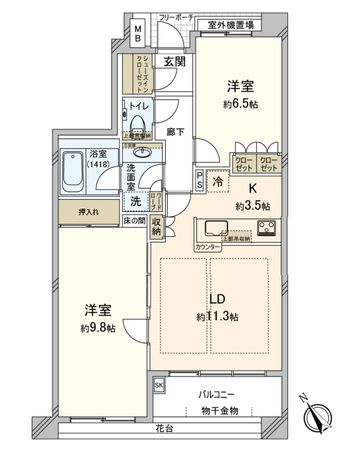 パークホームズ庚午中ファミリエ 間取図(平面図) パークホームズ庚午中ファミリエ 間取図(平面図)