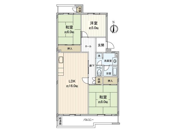 鈴が峰第4住宅 5号棟 間取図(平面図)