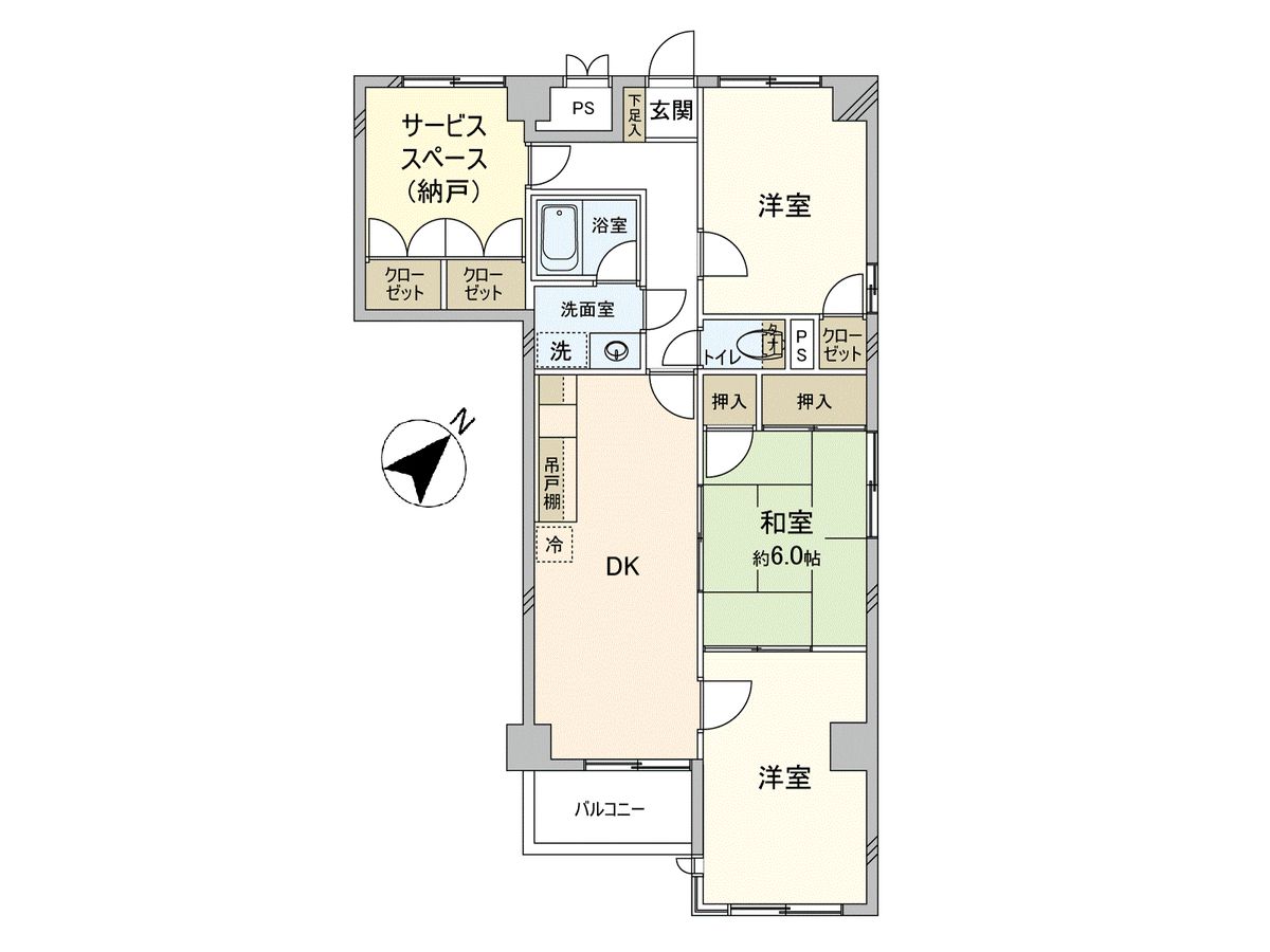 サンパレス草津 間取図(平面図) 間取図(平面図)