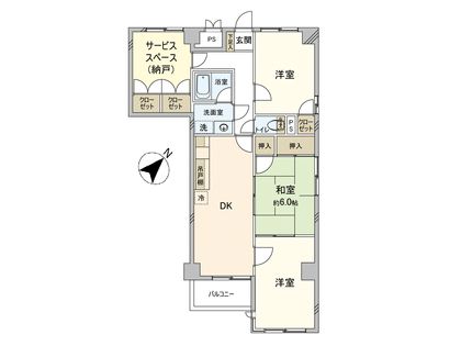 サンパレス草津 間取図(平面図) 間取図(平面図)