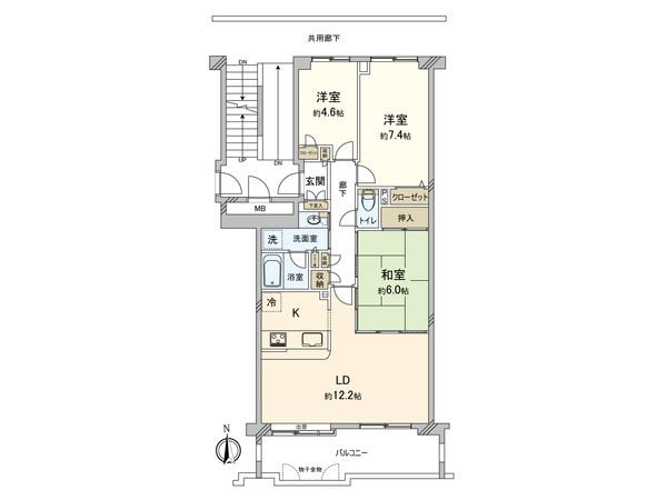 井口台パークスクエア B棟 間取図(平面図) 間取図(平面図)
