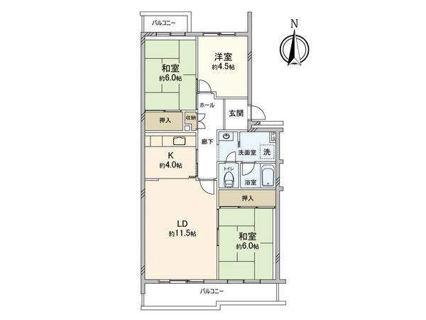 鈴が峰第4住宅 9号棟 間取図(平面図) 鈴が峰第4住宅 9号棟 間取図(平面図)