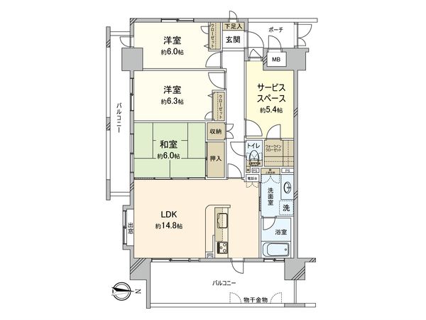 ナタリーマリナタウンイーストブリッジ弐番館 間取図(平面図)