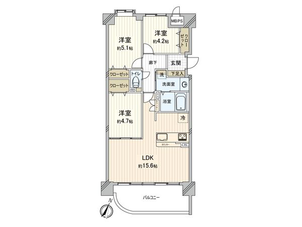 ローレルコートアネスト宮島口 間取図(平面図)
