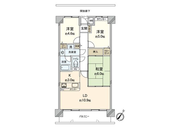 ファミール廿日市ウエステージ 間取図(平面図) ファミール廿日市ウエステージ 間取図(平面図)