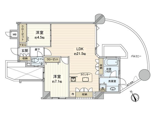 レアルマーレ宮島 間取図(平面図)