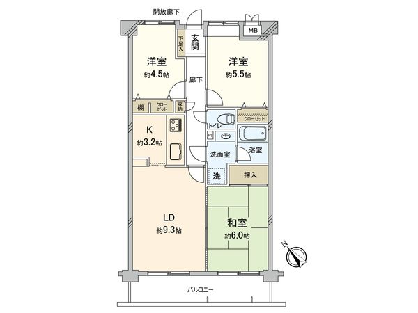 パークハイム古江西 間取図(平面図) パークハイム古江西 間取図(平面図)
