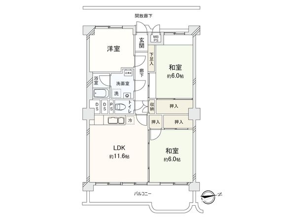 五日市シーサイドハイツ 間取図(平面図)