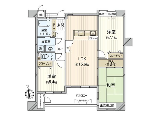 グランドパレス五日市中央 間取図(平面図) グランドパレス五日市中央 間取図(平面図)