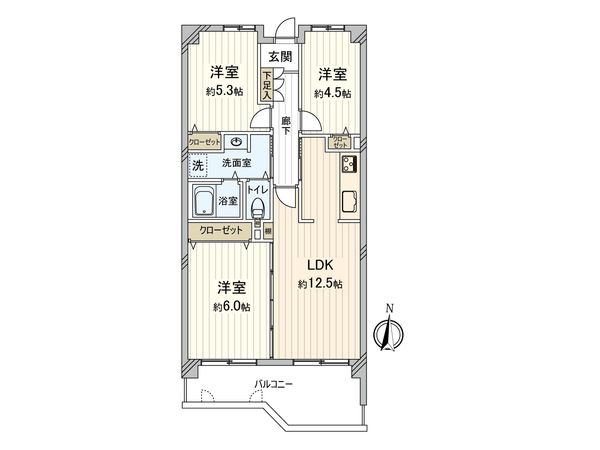 田方パークマンション B棟 間取図(平面図) 田方パークマンション B棟 間取図(平面図)