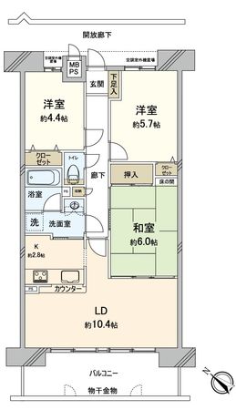 サンシティ廿日市 間取図(平面図) サンシティ廿日市 間取図(平面図)