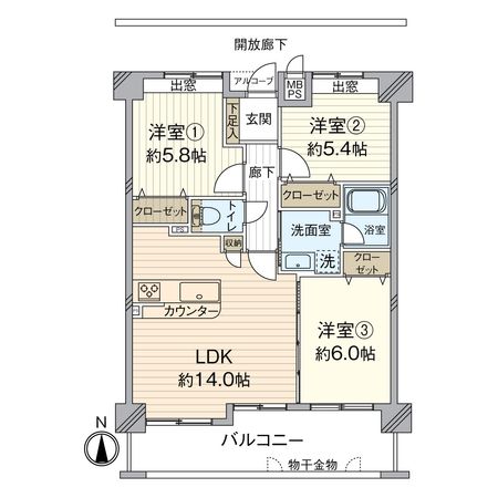 サンヴェール海老園 間取図(平面図) サンヴェール海老園 間取図(平面図)