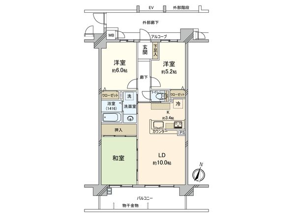 サーパス井口公園前 間取図(平面図)