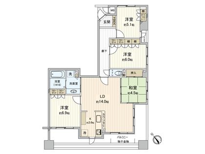 サーパス古江新町 間取図(平面図)