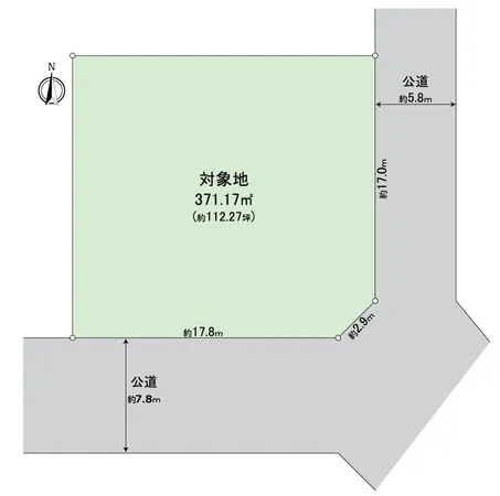 約112坪の整形地です。