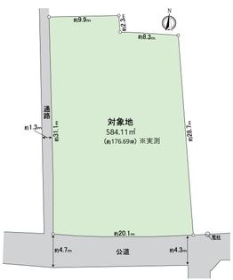 伊福町四丁目土地 区画図