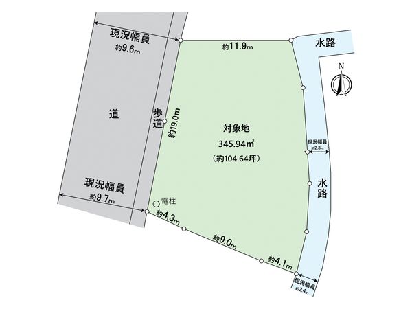 横井上土地 区画図