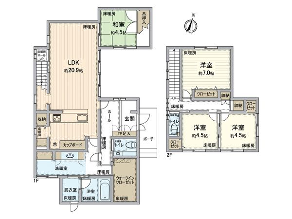 倉富戸建 間取図(平面図) 倉富戸建 間取図(平面図)