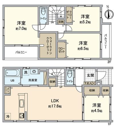 泉田一丁目新築1号棟 間取図(平面図) 泉田一丁目新築1号棟 間取図(平面図)