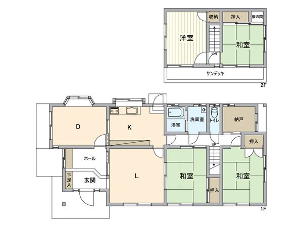 津高戸建 間取図(平面図) 津高戸建 間取図(平面図)