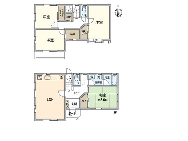 伊島町三丁目戸建 間取図(平面図)
