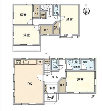 伊島町三丁目戸建 間取図(平面図) 伊島町三丁目戸建 間取図(平面図)