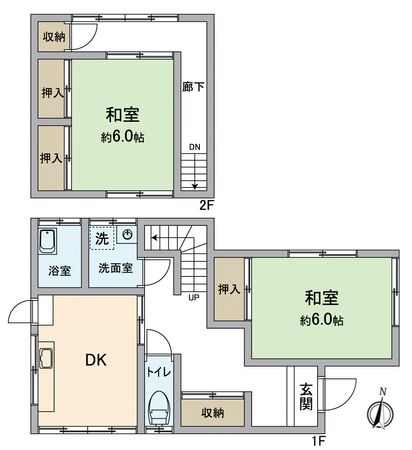 宍甘戸建 間取図(平面図) 宍甘戸建 間取図(平面図)