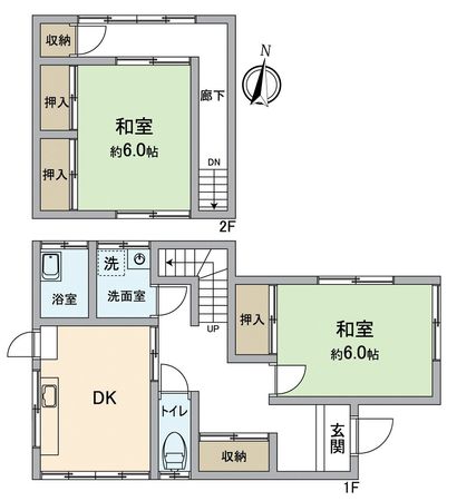 宍甘戸建 間取図(平面図) 宍甘戸建 間取図(平面図)