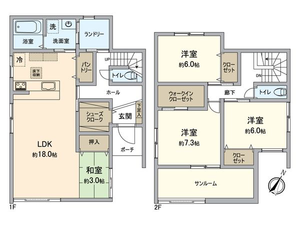 平井新築 間取図(平面図) 平井新築 間取図(平面図)