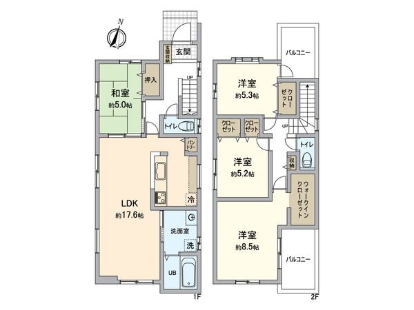 浜野四丁目新築 間取図(平面図) 浜野四丁目新築 間取図(平面図)