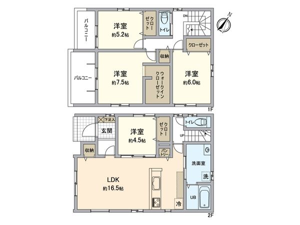 福島二丁目新築 間取図(平面図) 福島二丁目新築 間取図(平面図)