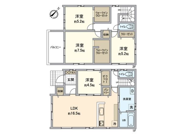 福島二丁目新築 間取図(平面図) 福島二丁目新築 間取図(平面図)