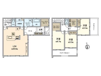 豊成三丁目新築 間取図(平面図)