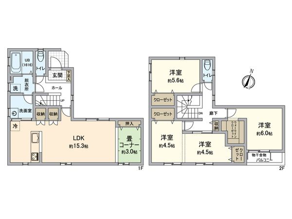 浜野三丁目新築 間取図(平面図) 浜野三丁目新築 間取図(平面図)