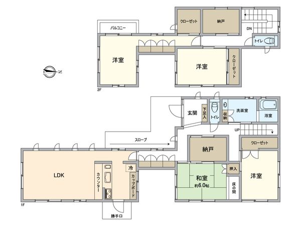 高屋戸建 間取図(平面図) 高屋戸建 間取図(平面図)