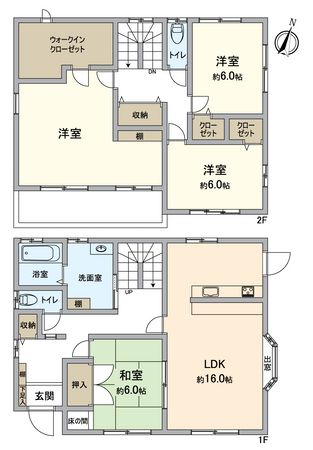 国富二丁目戸建 間取図(平面図) 国富二丁目戸建 間取図(平面図)