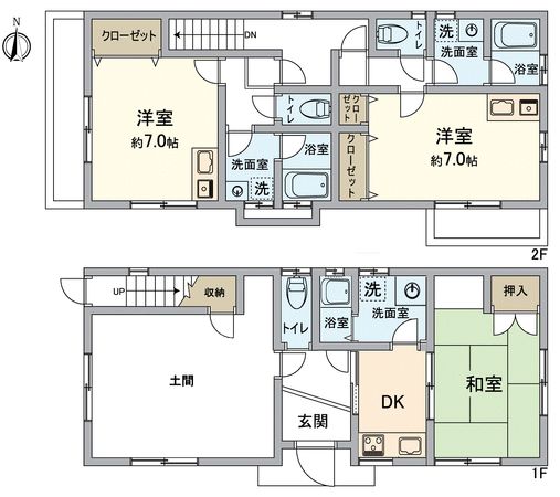 清心町戸建 間取図(平面図)