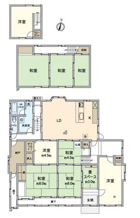 国府市場戸建 間取図(平面図) 国府市場戸建 間取図(平面図)