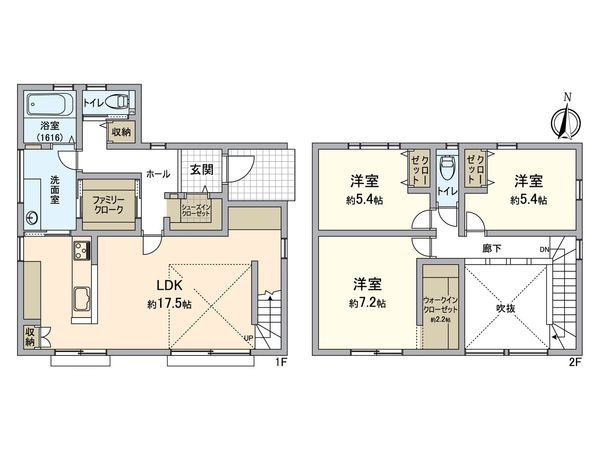 今在家戸建 ファミリーにおすすめの3LDK。寝室、子供部屋など分けた使い方が可能です。