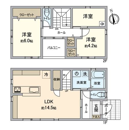 広瀬町戸建 間取図(平面図) 広瀬町戸建 間取図(平面図)