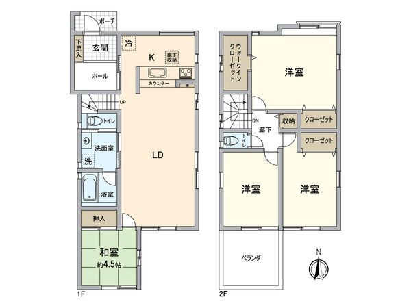 津島新野一丁目戸建 間取図(平面図)