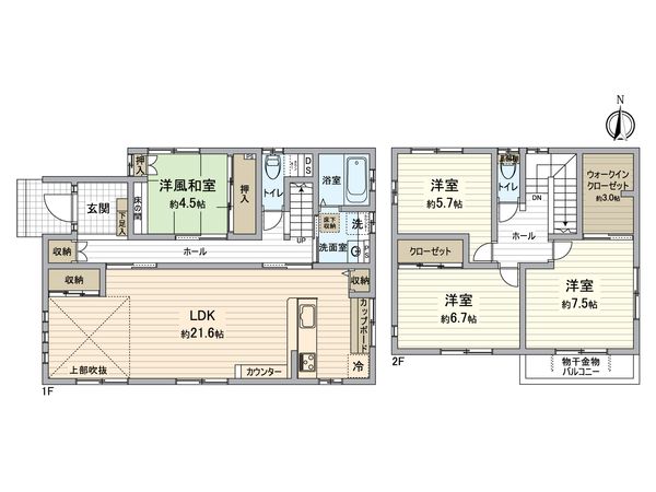大多羅町戸建 間取図(平面図) 大多羅町戸建 間取図(平面図)