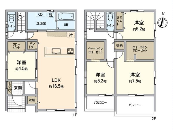 津高新築 間取図(平面図) 津高新築 間取図(平面図)