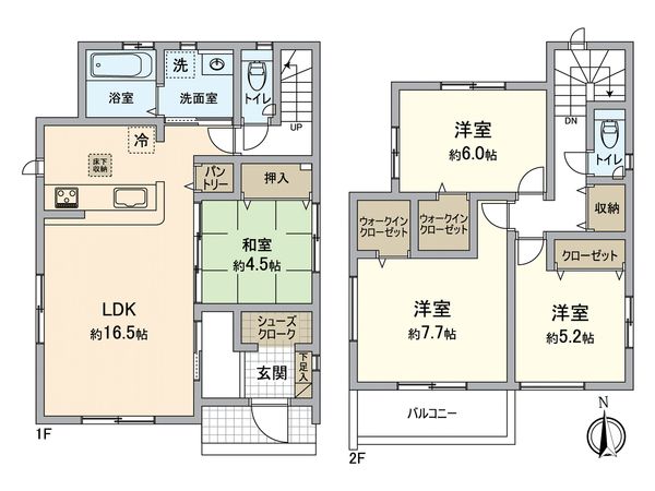 雄町新築 間取図(平面図) 雄町新築 間取図(平面図)