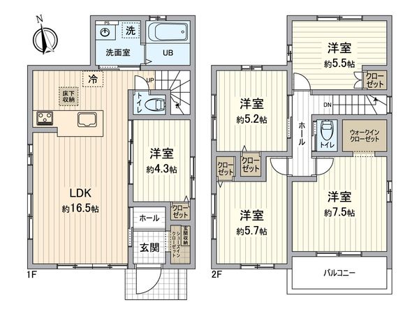 四御神新築 間取図(平面図) 四御神新築 間取図(平面図)