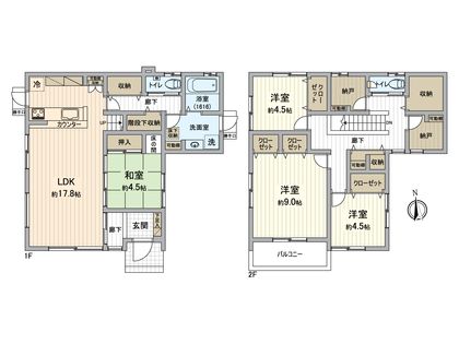四御神戸建 間取図(平面図)