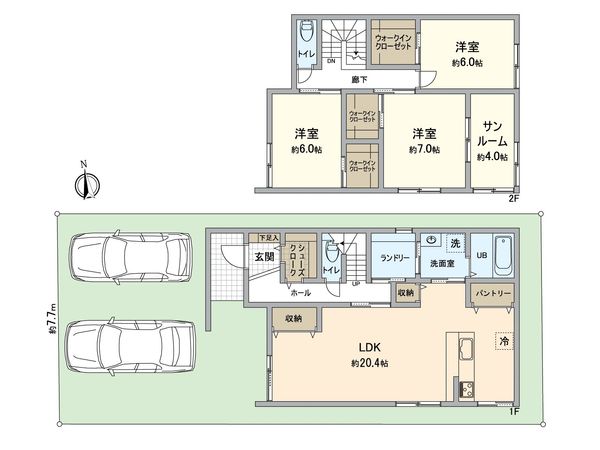 益野町新築戸建 間取図(平面図) 益野町新築戸建 間取図(平面図)