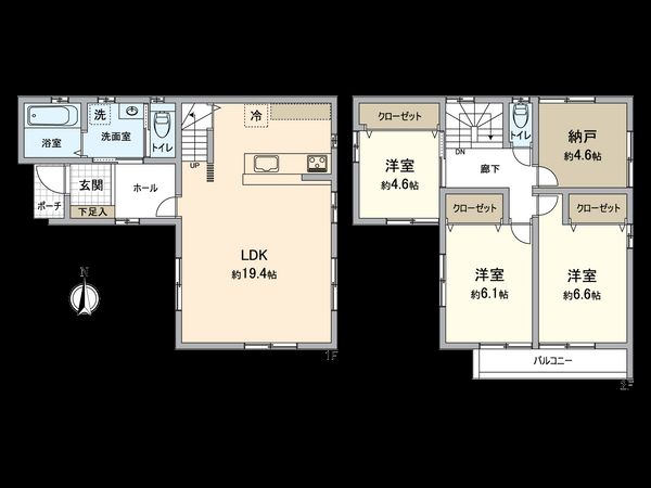 島田本町二丁目戸建 間取図(平面図) 島田本町二丁目戸建 間取図(平面図)