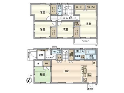兼基戸建 間取図(平面図)